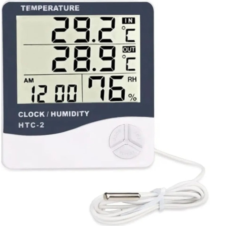 عداد حرارة ورطوبة بالحساس HTC-2